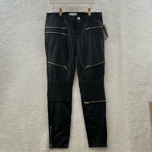 NEW Zara women Back to Rock faux leather pants Size medium